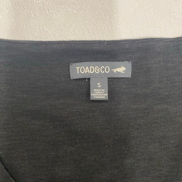 Toad&Co Black A-Line Knit Dress Women’s Size S • 3/4 Sleeve Eco Friendly Travel - Picture 3 of 7